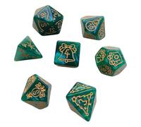 Uqezagpa 7Pcs Desktop Entertainment Acrylic Different Number of Face Educational Number Polyhedral Dices Various Shape Tabletop Gaming