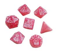 Uqezagpa 7Pcs / set Polyhedral Acrylic Dices Multi-faced Various Shape Digital Game for Club Party Family Board Props Role Playing