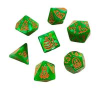 Uqezagpa 7Pcs / set Polyhedral Acrylic Dices Multi-faced Various Shape Digital Game for Club Party Family Board Props Role Playing