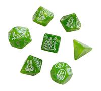 Uqezagpa 7Pcs / set Polyhedral Acrylic Dices Multi-faced Various Shape Digital Game for Club Party Family Board Props Role Playing