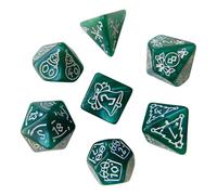 Uqezagpa 7Pcs / set Polyhedral Acrylic Dices Multi-faced Various Shape Digital Game for Club Party Family Board Props Role Playing