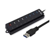 Uqezagpa 8 Port USB3.0 2.0 Hubs With Individual Switches 4xUSB3.0 3x USB 2.0 1x USB Charging Port Hubs Power Adapter Switches