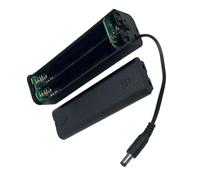 Uqezagpa 8-Slot 2A Battery Case with On/Off Switches & Secure Cover, DC5521 Connector for 12V LED/Outdoor Electronics Battery Enclosure