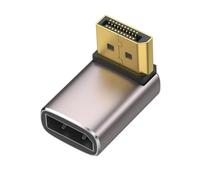 Uqezagpa 8K DisplayPort 1.4 Adapter 90 Degree Gold Plated Adapter Right Angled DisplayPort Male to Female Vertical Connectors