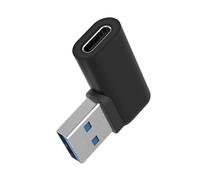 Uqezagpa 90 Degree USB3.0 Male to Type C Female Adapter for Data Transfer and Charging for Laptops