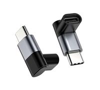 Uqezagpa 90Degree USB C Adapter PD100W Fast Charging 20Gbps Data Transfer Type C 3.2 Gen 2 to Type C Adapter for Laptop