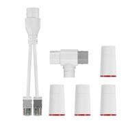 Uqezagpa ABS Networks Splitter Connecting 2 Electronics At Once Waterproof Design Suitable for Home Outdoor Applications Outdoor Networks Splitter