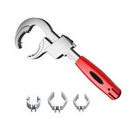 Uqezagpa Adjustable Double-Ended Wrench Pipe Wrench for/Faucets/Connecting Pipe/Shower Heads Hand Tool for Water