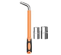 Uqezagpa Adjustable L Shaped Tire Wrench Set with 4 Socket Size 17/19/21/23mm Extendable Arm Fit for Effortlessly Wheel