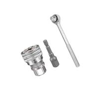 Uqezagpa Adjustable Universally Socket Wrench, Manual Socket Wrench,Sleeve, 10mm-19mm Universally Socket Tool for 3/8"