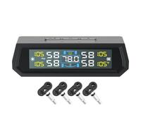 Uqezagpa Advanced Sun Powered Tire Pressure Systems with Time Function & Wide Compatibility Suitable for Motorcycle Car Internal Solar TPMS for Cars