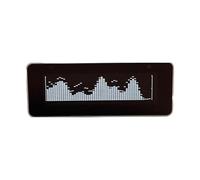 Uqezagpa AK25664 Color Music Spectrum Clock Aluminum Housing with Upgraded Firmware and Input Option USB C Power Music Spectrum