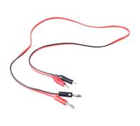 Uqezagpa Alligators Clips Electric Test Clips Double-Ended Test Clips 2 Color Electrical Wire Power Test