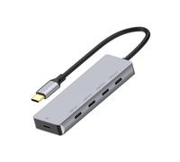 Uqezagpa Aluminum 10Gbps USB C Docking Station Type Splitter Notebook Laptop Accessories Dock Data Transfer 100W Power Delivery Portable USB Splitter Aluminum