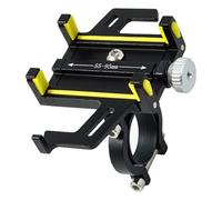 Uqezagpa Aluminum Bike Phone Mount Stand Secure Motorcycle Handlebar Holder For 3.5 To 7.2 Inch Smartphones Nonslip Shockproof Bike Phone Mount