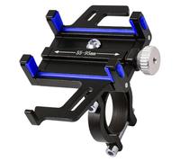 Uqezagpa Aluminum Bike Phone Mount Stand Secure Motorcycle Handlebar Holder For 3.5 To 7.2 Inch Smartphones Nonslip Shockproof Bike Phone Mount