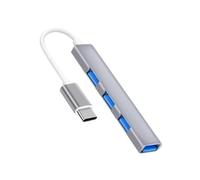 Uqezagpa Aluminum USB C/USB Splitter 4 Port USB Splitter Multiport Extended 3xUSB2.0+1xUSB3.0 Adapter for PC Keyboards Laptop