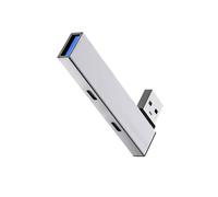 Uqezagpa Aluminum USB3.0 Splitter USB To Double Type C And USB Expansion Port Hubs Compatible For Window Androids Devices