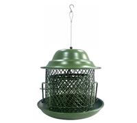Uqezagpa Anti Squirrels Weatherproof Metal Bird Feeder Hanging Large Tray Easy Fill for Backyard Squirrel Proof Metal Hanging Bird Feeder