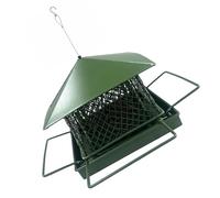Uqezagpa Anti Squirrels Weatherproof Metal Bird Feeder Hanging Large Tray Easy Fill for Backyard Squirrel Proof Metal Hanging Bird Feeder