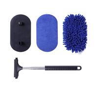 Uqezagpa Auto Glass Cleaner Car Window Cleaner Tool Expandable Windshield Cleaning Set With Microfiber Pads For Home & Auto Use Car Detailing Accessories