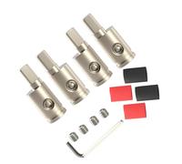 Uqezagpa Auto Sound Systems Coppers Electrical Terminals 2Pair Power Ground Wire Amplifiers Terminals Enhanceds Conductivity Highly Power Car Sound Connectors