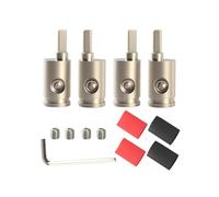 Uqezagpa Auto Sound Systems Coppers Electrical Terminals 2Pair Power Ground Wire Amplifiers Terminals Enhanceds Conductivity Highly Power Car Sound Connectors