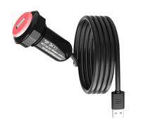 Uqezagpa Automotive USB Interfaces Charging Adapter Equipped With Intelligent Alert Light & Extended Reach Cable For Easy Access ABS