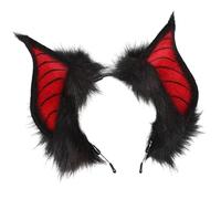 Uqezagpa Bat Ears Headbands Teens Anime Cosplay Hairband Women Faux Furs Plush Hair Hoop For Cosplay And Themed Parties Adjustable Animal Hairband