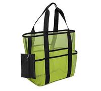Uqezagpa Beach Bag For Extra Large Lightweight Mesh Tote Bag Portable Foldable Carry Tote With Many Pockets For Family Beach Large Mesh Toys Kids Shower Extra
