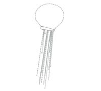 Uqezagpa Beautiful Two Tone Pearls Dangle Necklace and Pin Set Elegant Fringe Accessory for Casual or Formal Occasions Layering Fringe Necklace