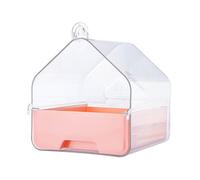 Uqezagpa Bird Bath Cage Accessory Spacious Clear Box for Parrots Cockatiels Conures and Quakers with Easy