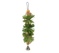 Uqezagpa Bird Foraging Toy Hanging Toy Natural Corn Cobs And Loofah Parrots Chew For Small Birds Cockatiels Lovebirds Corn Cobs Bird