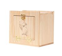 Uqezagpa Bird Nest Cage, Wood Shelter Nest Parrots Cage Window Breeding Box Hideouts for Small Size Bird Cage