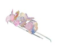 Uqezagpa Birthday Crystal Tiaras for Child Cosplay Party Hairhoop for Children Seashells Crowns Hairhoop Festival