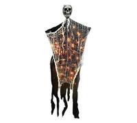 Uqezagpa Bone Chilling Floating Specter Decoration With Flexible Limbs Battery Operated LED Light For Eerie Night Decorating Halloween Hanging Phantoms
