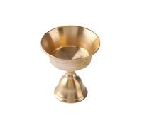Uqezagpa Brass Candlestick For Buddhist Temples Butter Lamp Holder Golden Tealight Stand For Altars Decors Candleholder
