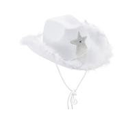 Uqezagpa Bride Hat Shimmering Rhinestones Panama Crystal Feathered For Music Festivals Tassels Rhinestones Party Party Hats For Adults