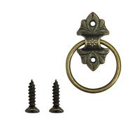 Uqezagpa Bronzes Drawer Handles Dresser Rings Pulls Traditional Rings Pull Knobs Vintage Cabinet Knob Metal for Cabinet Renovations Pull Knobs