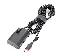 Uqezagpa Camera Battery to LPE6 DR-E6 Adapter Power Cable for 60D 70D 80D 5DS R 5D Mark