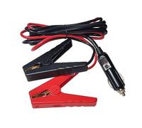 Uqezagpa Car Extension Cord12V/24V Male Plug to Battery Clips Cable with LED Light for Car Inflator