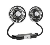 Uqezagpa Car Fans USB Electric Cooling Fan For Backseat Headrest 360 Degree Rotatable Double Head Rear Seat Air Fan Electric Cooling Automobile