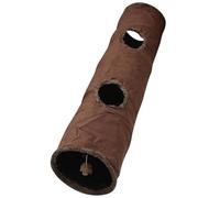 Uqezagpa Cat Tunnel Toy with Dangling Toy Playtube Crinkle Plush Foldable Tunnel for Indoor