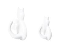 Uqezagpa Cats Shaped Hooks Strong Adhesive Door Hanger Wall Mount Organizers Holder Decorative Space