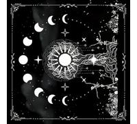 Uqezagpa Celestials Flower Tarots Tablecloth Sun and Sacrifice Divination Cloth for Card Reading Mystical Tarots Cloth