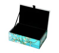 Uqezagpa Charm Flower Jewelry Storage Box With Clear Glass Covers Sturdy Interior Home Accessory For Rings Organization Luxury Jewelry Holder