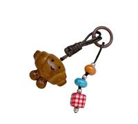 Uqezagpa Chocolate Pretzel Bread Bag Pendant Cartoon Keychain Bags Charm Creative Stylish Individuals Baking Enthusiasts Bagel Keychain