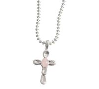 Uqezagpa Classical Detail Crucifix Necklace Stainless Steel Pendant Neckchain Present Great for Gifting Crucifix Pendant Necklace