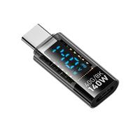 Uqezagpa Clear USB Male to Female Adapter with Digital Display 140W Power Supply 40Gbps Data Transfer
