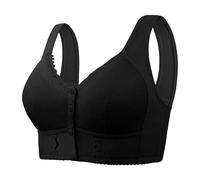 Uqezagpa Closure Bra for Seniors Supportive Push Up Breathable Fabric Not Underwire Comfort Underwear Wide Strap Brassiere Bra for Seniors